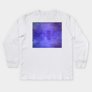 Purple blue grunge texture Kids Long Sleeve T-Shirt